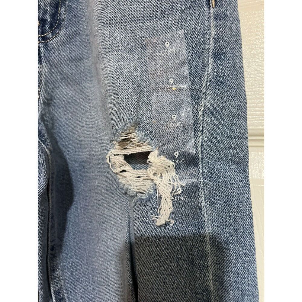MAURICES Jeans Girls SZ 9 Long Evsies Blue Wash Mid-Rise Boyfriend Distressed - Picture 2 of 11